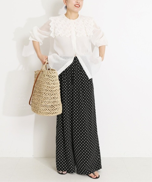 VERMEIL par iena（ヴェルメイユパーイエナ）の「《追加》ドットワイドパンツ（その他パンツ・レディース・ブラック・38/36/40）」の16枚目の写真