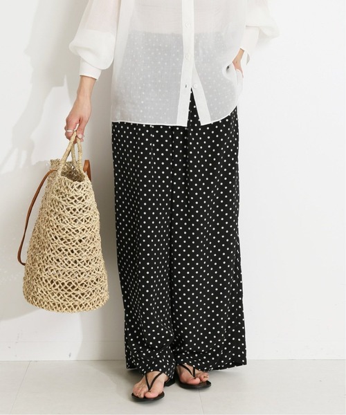 VERMEIL par iena（ヴェルメイユパーイエナ）の「《追加》ドットワイドパンツ（その他パンツ・レディース・ブラック・38/36/40）」の20枚目の写真