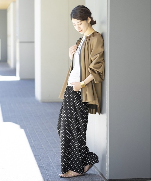 VERMEIL par iena（ヴェルメイユパーイエナ）の「《追加》ドットワイドパンツ（その他パンツ・レディース・ブラック・38/36/40）」の3枚目の写真