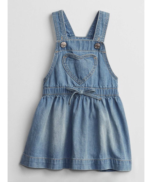 GAP（ギャップ）の「ハート デニムサロペットスカートオール
