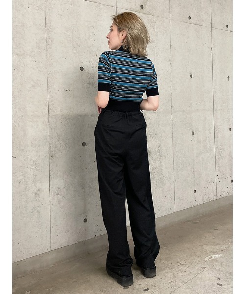 ENVYM（アンビー）の「ダブルベルトスラックスＰＴ（スラックス・レディース・ベージュ/ブラック/ブルー/グレー・FREE）」の22枚目の写真