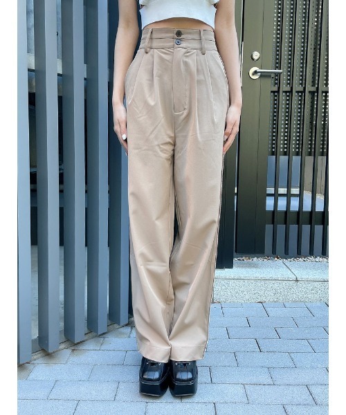 PT01 ベージュスラックス ダブルプリーツ 46 PT01 ベージュスラックス ダブルプリーツ 46