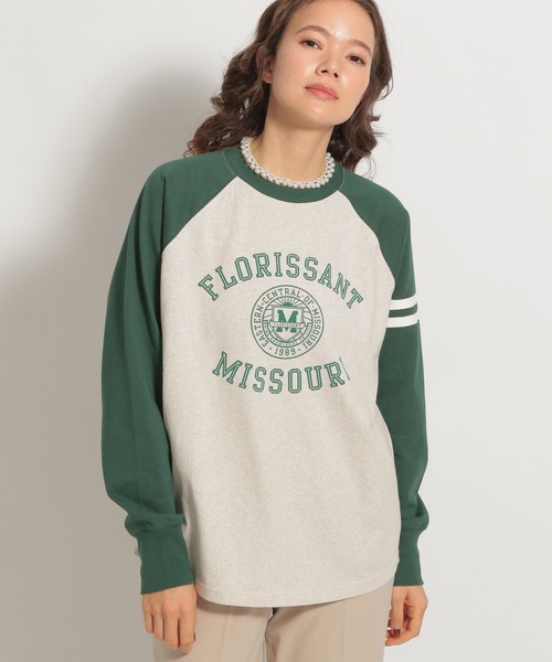 niko and（ニコアンド）の「ベースボールラインTシャツ（Tシャツ