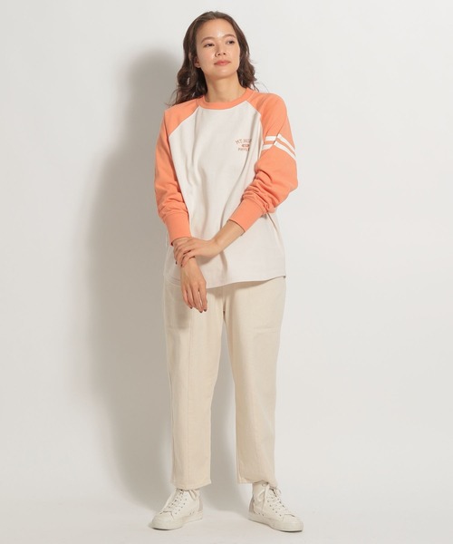 niko and...（ニコアンド）の「ベースボールラインTシャツ（Tシャツ/カットソー・レディース・ブラック/オレンジ/ブルー/グリーン・MEDIUM/LARGE）」の10枚目の写真