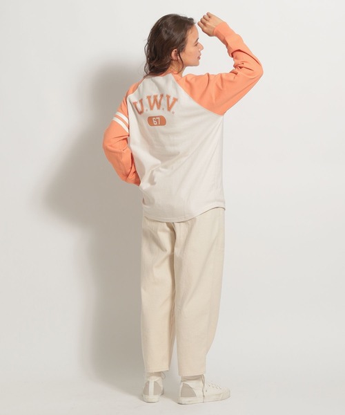 niko and...（ニコアンド）の「ベースボールラインTシャツ（Tシャツ/カットソー・レディース・ブラック/オレンジ/ブルー/グリーン・MEDIUM/LARGE）」の11枚目の写真