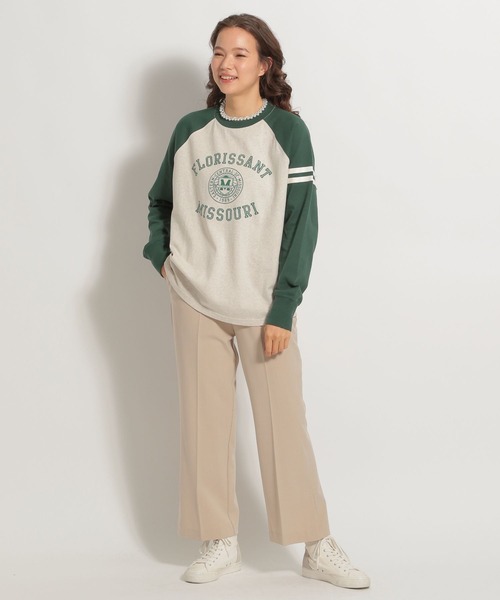 niko and...（ニコアンド）の「ベースボールラインTシャツ（Tシャツ/カットソー・レディース・ブラック/オレンジ/ブルー/グリーン・MEDIUM/LARGE）」の8枚目の写真