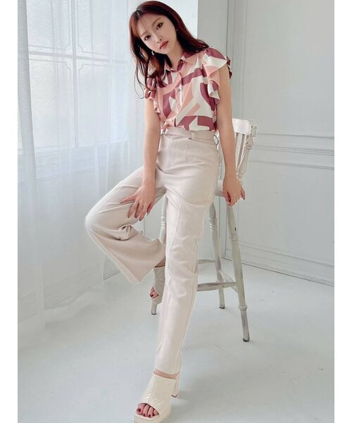 RESEXXY(リゼクシー)の「ニュアンスパターンラッフルシャツ(シャツ/ブラウス・レディース・ブラック/ピンク/ブルー/ベージュ・FREE)」の17枚目の写真