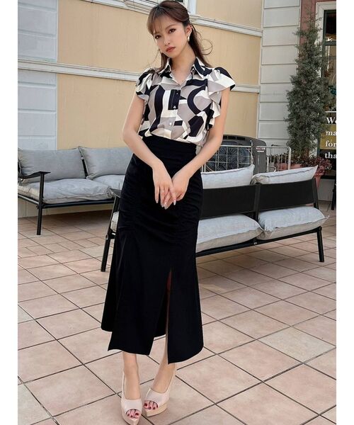 RESEXXY(リゼクシー)の「ニュアンスパターンラッフルシャツ(シャツ/ブラウス・レディース・ブラック/ピンク/ブルー/ベージュ・FREE)」の21枚目の写真