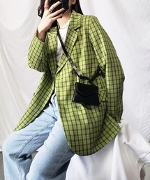 me+em select | チェックテーラードオーバージャケット(テーラードジャケット)