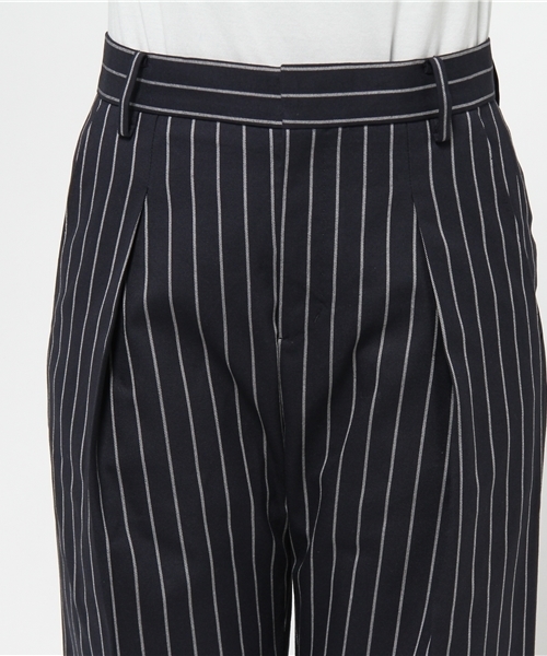 SHIPS for women（シップスフォーウィメン）の「★★【Ginza5月号掲載】ストライプワイドタックパンツ（その他パンツ・レディース・ネイビー/ホワイト・36/38）」の8枚目の写真