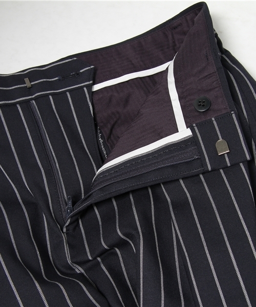 SHIPS for women（シップスフォーウィメン）の「★★【Ginza5月号掲載】ストライプワイドタックパンツ（その他パンツ・レディース・ネイビー/ホワイト・36/38）」の9枚目の写真