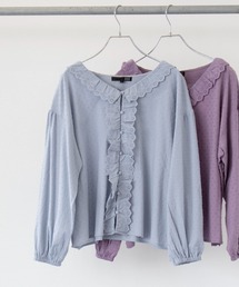 Green　Parks | ・SUGAR SPOONレース×ドットドビーブラウス(シャツ/ブラウス)