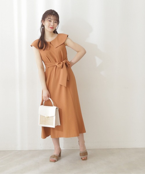 PROPORTION BODY DRESSING(プロポーションボディドレッシング)の「<E>ウエストリボンビッグカラーマーメイドOP / 1212147400(ワンピース・レディース・ブラウン/グレー/ネイビー・SMALL/MEDIUM)」の11枚目の写真
