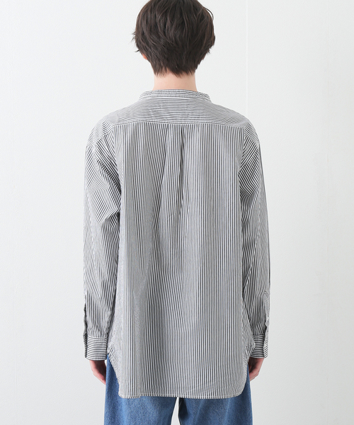 B.C STOCK（ベーセーストック）の「ストライプP/O シャツ（シャツ/ブラウス・メンズ・ブラック/ネイビー・MEDIUM/LARGE）」の14枚目の写真