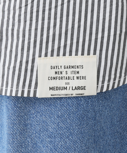 B.C STOCK（ベーセーストック）の「ストライプP/O シャツ（シャツ/ブラウス・メンズ・ブラック/ネイビー・MEDIUM/LARGE）」の21枚目の写真