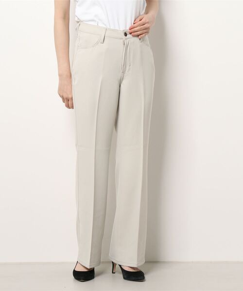 SOMETHING（サムシング）の「SOMETHING/サムシング/FLARE PANTS（スラックス・レディース・ブラウン/ブルー/アイボリー・SMALL/MEDIUM）」の2枚目の写真