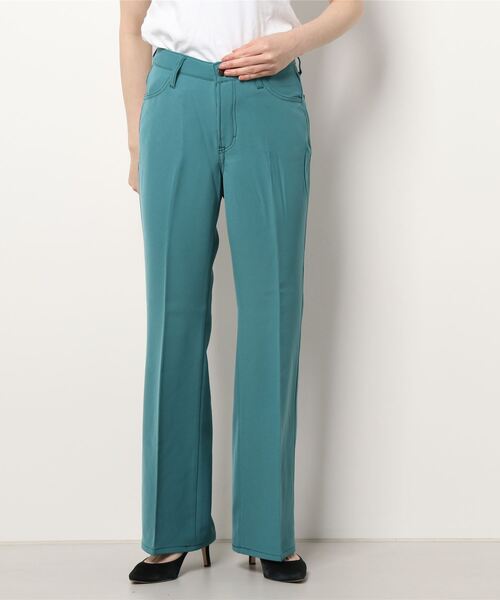 SOMETHING（サムシング）の「SOMETHING/サムシング/FLARE PANTS（スラックス・レディース・ブラウン/ブルー/アイボリー・SMALL/MEDIUM）」の6枚目の写真
