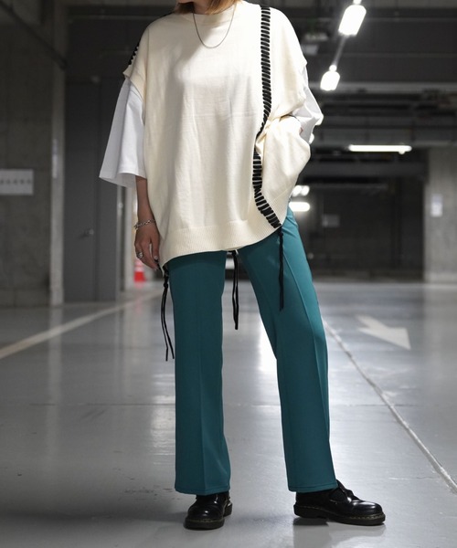SOMETHING（サムシング）の「SOMETHING/サムシング/FLARE PANTS（スラックス・レディース・ブラウン/ブルー/アイボリー・SMALL/MEDIUM）」の7枚目の写真