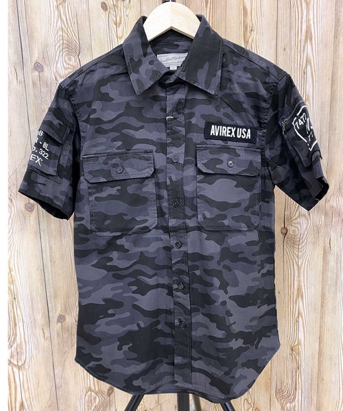 AVIREX(アヴィレックス)の「半袖 ファティーグ カーキシャツ(シャツ/ブラウス・メンズ・オリーブ/ホワイト/グレー系カモフラージュ/ネイビー/ホワイト系その他/カーキ/ブラック/ブラック系その他・L/M/XL/XXL)」の8枚目の写真