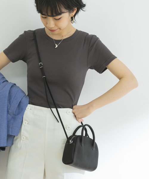 URBAN RESEARCH（アーバンリサーチ）の「コンパクトテレコTシャツ（Tシャツ/カットソー・レディース・レッド/チャコールグレー/ライトグレー・FREE）」の7枚目の写真