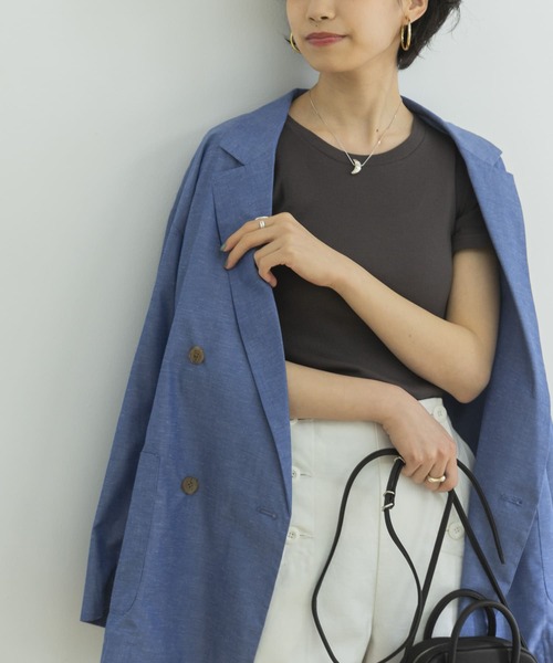 URBAN RESEARCH（アーバンリサーチ）の「コンパクトテレコTシャツ（Tシャツ/カットソー・レディース・レッド/チャコールグレー/ライトグレー・FREE）」の9枚目の写真