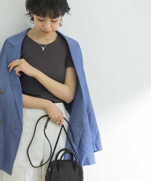 URBAN RESEARCH（アーバンリサーチ）の「コンパクトテレコTシャツ（Tシャツ/カットソー・レディース・レッド/チャコールグレー/ライトグレー・FREE）」の10枚目の写真