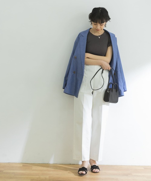 URBAN RESEARCH（アーバンリサーチ）の「コンパクトテレコTシャツ（Tシャツ/カットソー・レディース・レッド/チャコールグレー/ライトグレー・FREE）」の11枚目の写真