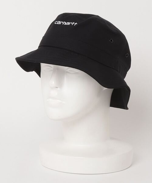 Carhartt WIP(カーハートダブリューアイピー)の「SCRIPT BUCKET HAT(ハット・メンズ・ライトブラウン/パープル/ホワイト/ブラック×ホワイト/ミント/ライトイエロー・S/M/M/L/L/XL)」の3枚目の写真