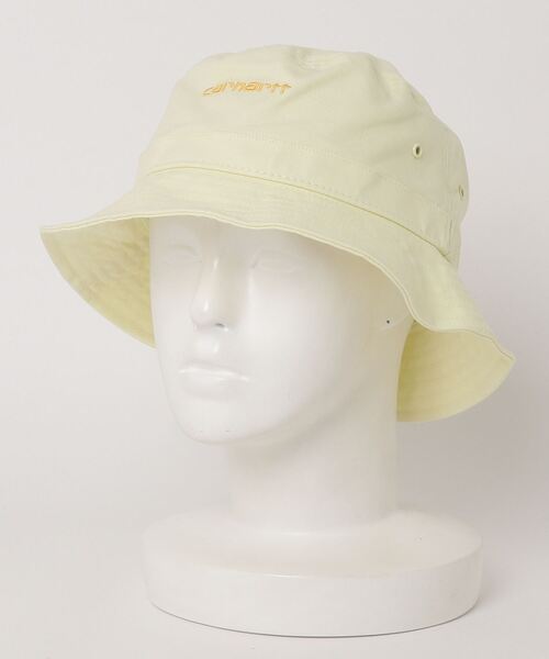 Carhartt WIP(カーハートダブリューアイピー)の「SCRIPT BUCKET HAT(ハット・メンズ・ライトブラウン/パープル/ホワイト/ブラック×ホワイト/ミント/ライトイエロー・S/M/M/L/L/XL)」の6枚目の写真
