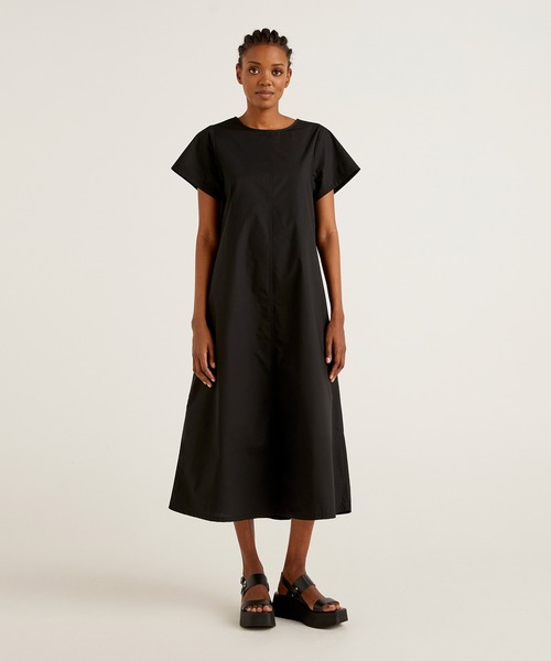 半袖aラインミモレ丈ワンピース ワンピース Benetton Of United Benetton Benetton ベネトン ユナイテッドカラーズオブ 半袖aラインミモレ丈ワンピース ワンピース Benetton Of United Benetton Benetton ベネトン ユナイテッドカラーズオブ