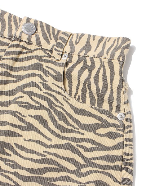 one way（ワンウェイ）の「ゼブラ柄フリンジミニスカート（スカート・レディース・ホワイト/ダークグリーン・FREE）」の10枚目の写真