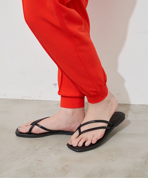 Aunt Marie's（アントマリーズ）の「ダブルラインフラットサンダル（サンダル・レディース・ブラック/ホワイト・M/L/S）」の7枚目の写真