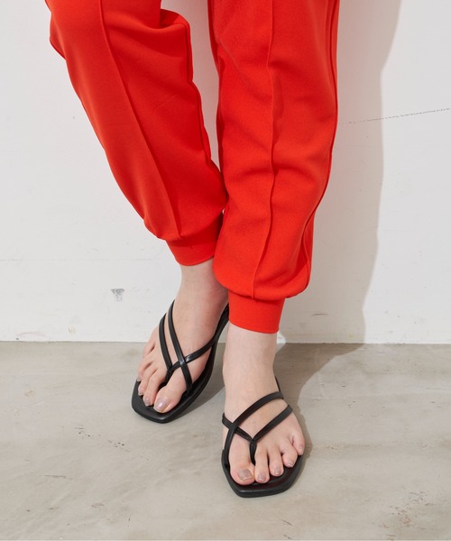 Aunt Marie's（アントマリーズ）の「ダブルラインフラットサンダル（サンダル・レディース・ブラック/ホワイト・M/L/S）」の5枚目の写真