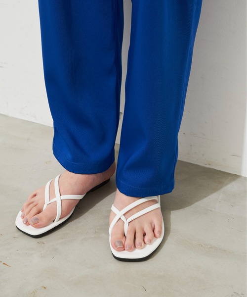 Aunt Marie's（アントマリーズ）の「ダブルラインフラットサンダル（サンダル・レディース・ブラック/ホワイト・M/L/S）」の15枚目の写真