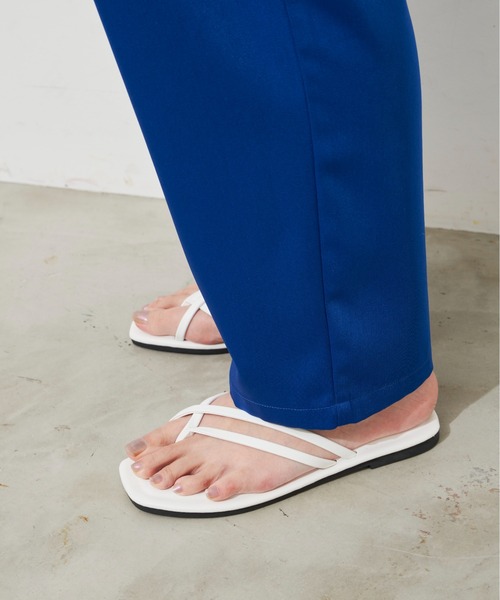 Aunt Marie's（アントマリーズ）の「ダブルラインフラットサンダル（サンダル・レディース・ブラック/ホワイト・M/L/S）」の18枚目の写真