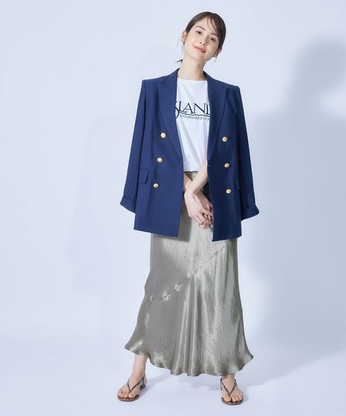 ROPE'（ロペ）の「アセテートビンテージマーメイドバイヤススカート（スカート・レディース・ベージュ/ブラウン/グレー/グリーン・38/36）」の5枚目の写真