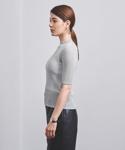 UNITED ARROWS ラメ　ショートスリーブニット ラメライン ショートスリーブ ニット