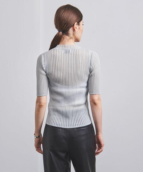UNITED ARROWS ラメ　ショートスリーブニット ラメライン ショートスリーブ ニット