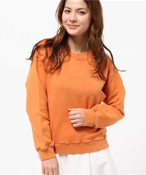 Kastane(カスタネ)の「【Kastane】ダメージ裏毛プルオーバー(Tシャツ/カットソー・レディース・グレー/アイボリー/オレンジ・FREE)」の5枚目の写真