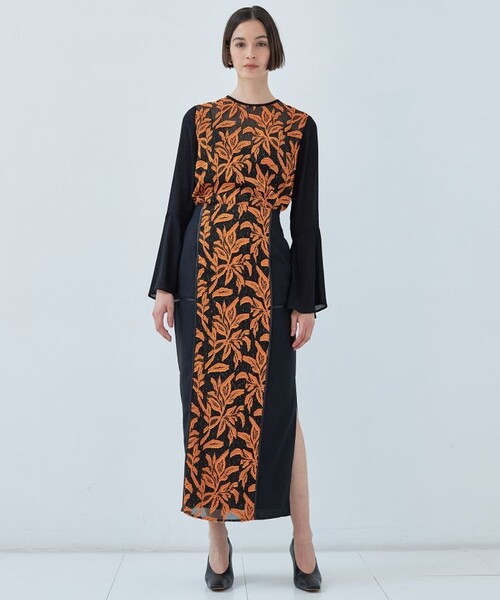 EBONY（エボニー）の「【EBONY/(エボニー)】別注ジャガードペンシルスカート E22SS/S-05（スカート・レディース・ブルー/オレンジ・2/1）」の14枚目の写真