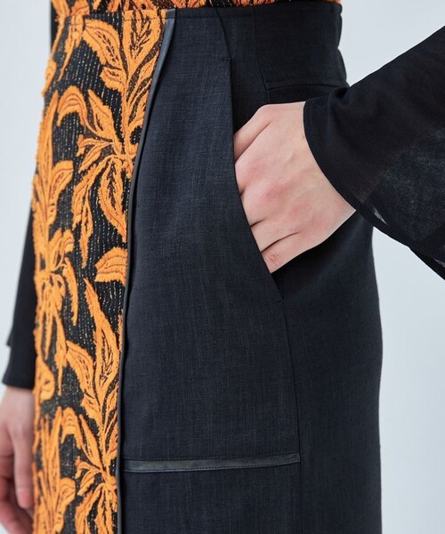 EBONY（エボニー）の「【EBONY/(エボニー)】別注ジャガードペンシルスカート E22SS/S-05（スカート・レディース・ブルー/オレンジ・2/1）」の15枚目の写真