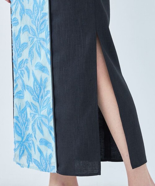 EBONY（エボニー）の「【EBONY/(エボニー)】別注ジャガードペンシルスカート E22SS/S-05（スカート・レディース・ブルー/オレンジ・2/1）」の10枚目の写真