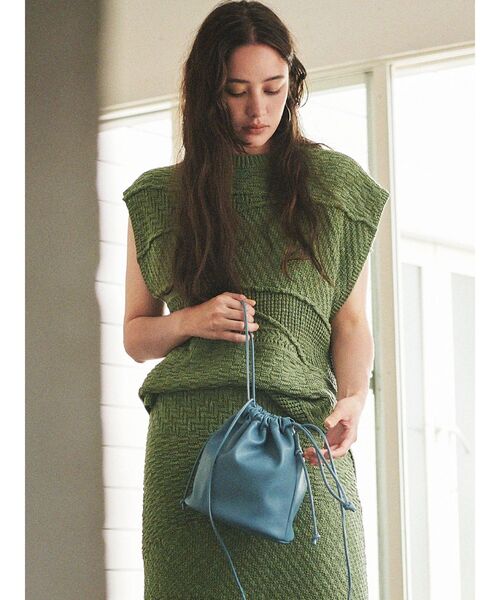 Ungrid（アングリッド）の「ジャカード編みニットベスト（ニット/セーター・レディース・グリーン/アイボリー・FREE）」の3枚目の写真