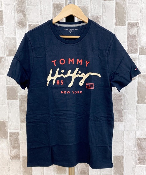 TOMMY HILFIGER(トミーヒルフィガー)の「チェーンステッチロゴ クルーネックTシャツ HANCOCK TEE(Tシャツ/カットソー・メンズ・ホワイト/ブラック/ネイビー・S/M/L/XL)」の3枚目の写真