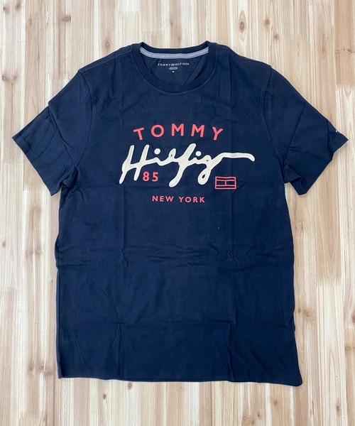 TOMMY HILFIGER(トミーヒルフィガー)の「チェーンステッチロゴ クルーネックTシャツ HANCOCK TEE(Tシャツ/カットソー・メンズ・ホワイト/ブラック/ネイビー・S/M/L/XL)」の11枚目の写真