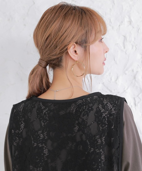 osharewalker（オシャレウォーカー）の「『カットソー＆レースベストセット』（Tシャツ/カットソー・レディース・ブラック/グリーン・2/1）」の12枚目の写真