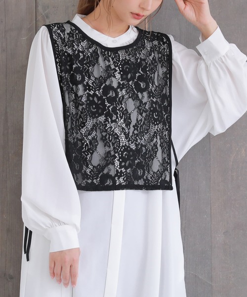 osharewalker（オシャレウォーカー）の「『カットソー＆レースベストセット』（Tシャツ/カットソー・レディース・ブラック/グリーン・2/1）」の15枚目の写真