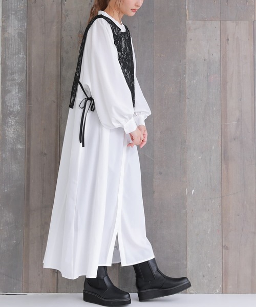 osharewalker（オシャレウォーカー）の「『カットソー＆レースベストセット』（Tシャツ/カットソー・レディース・ブラック/グリーン・2/1）」の16枚目の写真