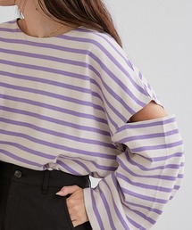 CIAOPANIC TYPY | カットアウトボーダーロンTee(Tシャツ/カットソー)