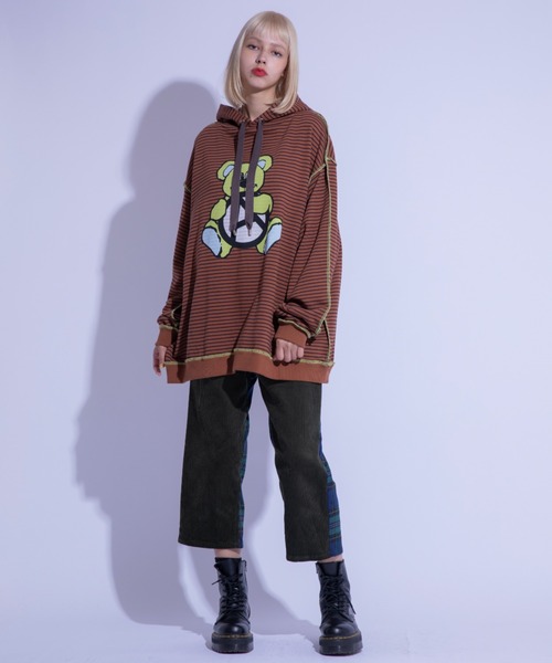 Candy Stripper（キャンディストリッパー）の「CHECK COMBINED パンツ（その他パンツ・レディース・ブラック/カーキ・1/2）」の18枚目の写真